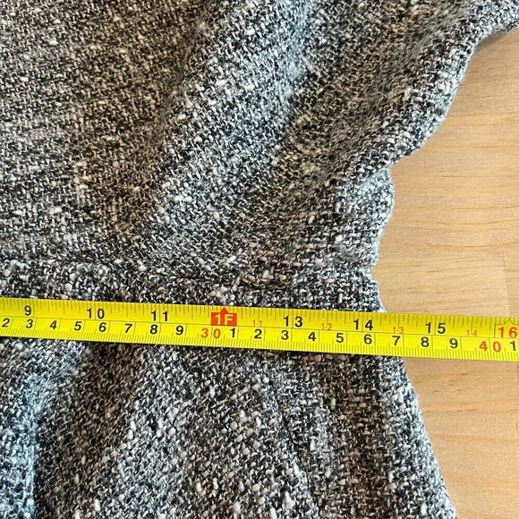 Lafayette 148 Sz 10/12 Belted Leather Blazer Pant Set Tweed Wool Blend - Picture 8 of 16